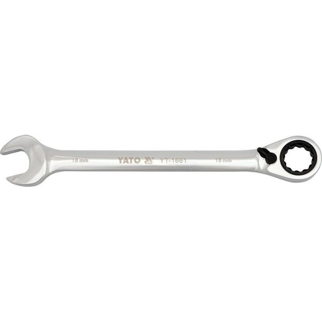 Očkoplochý ráčnový klíč 10 mm s přepínáním - YT-1653
