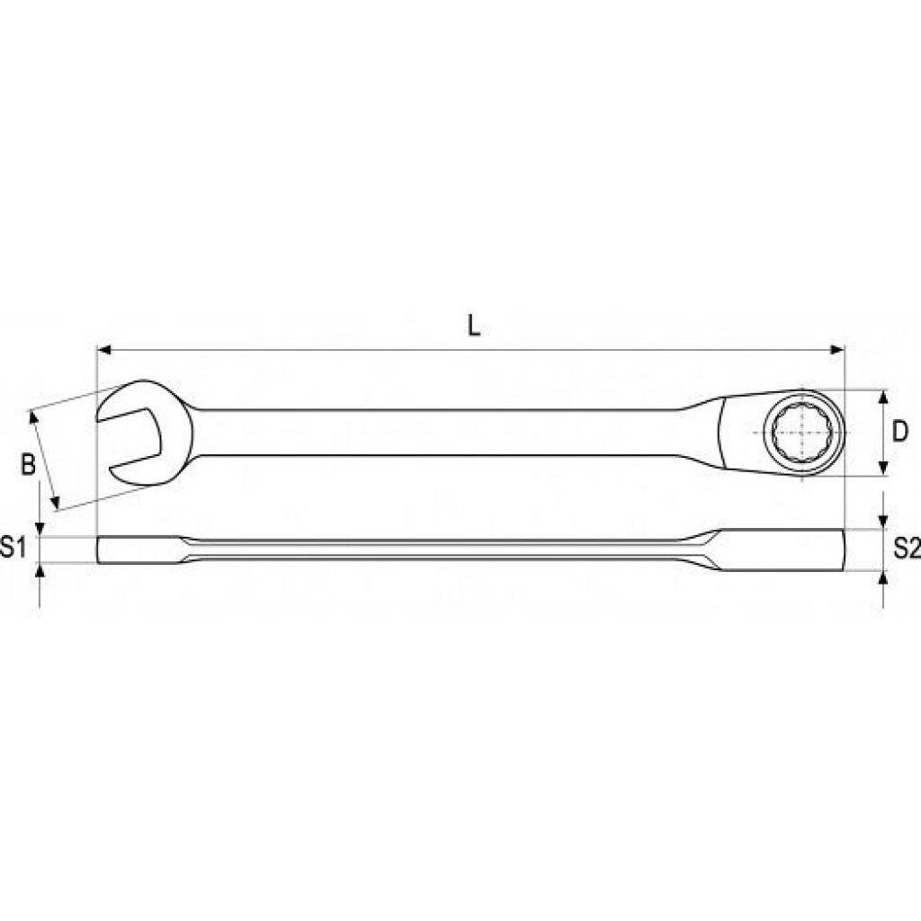 Očkoplochý ráčnový klíč 10 mm s přepínáním - YT-1653