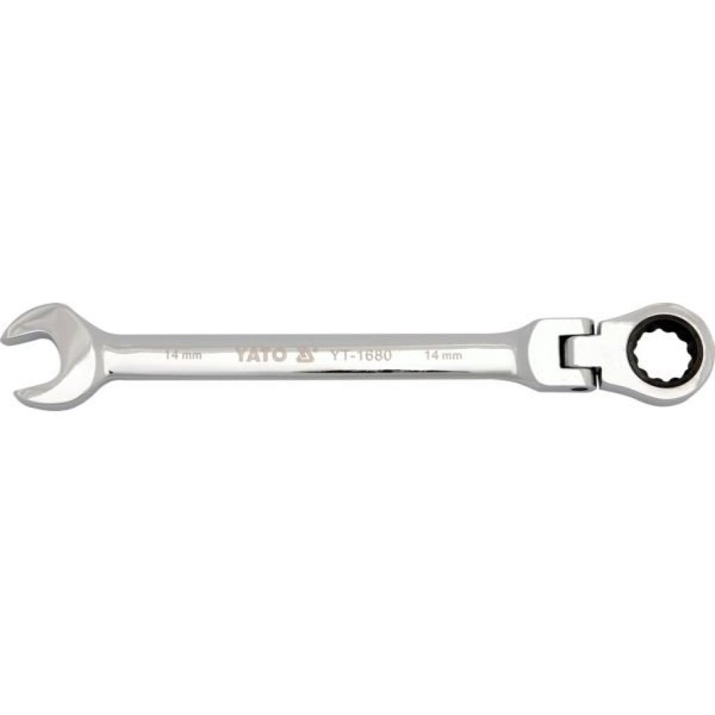 Očkoplochý ráčnový klíč s kloubem, 10 mm - YT-1676