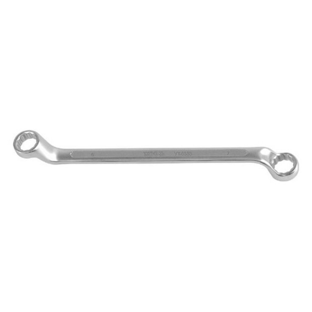 Očkový klíč ohnutý CrV - 20 x 22 mm - YT-0390