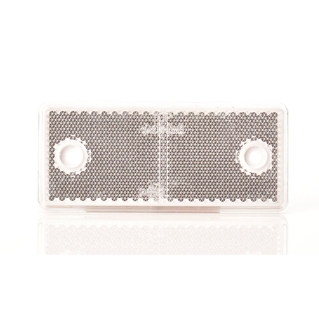 Odrazka samolepící bílá 96x42mm + díry