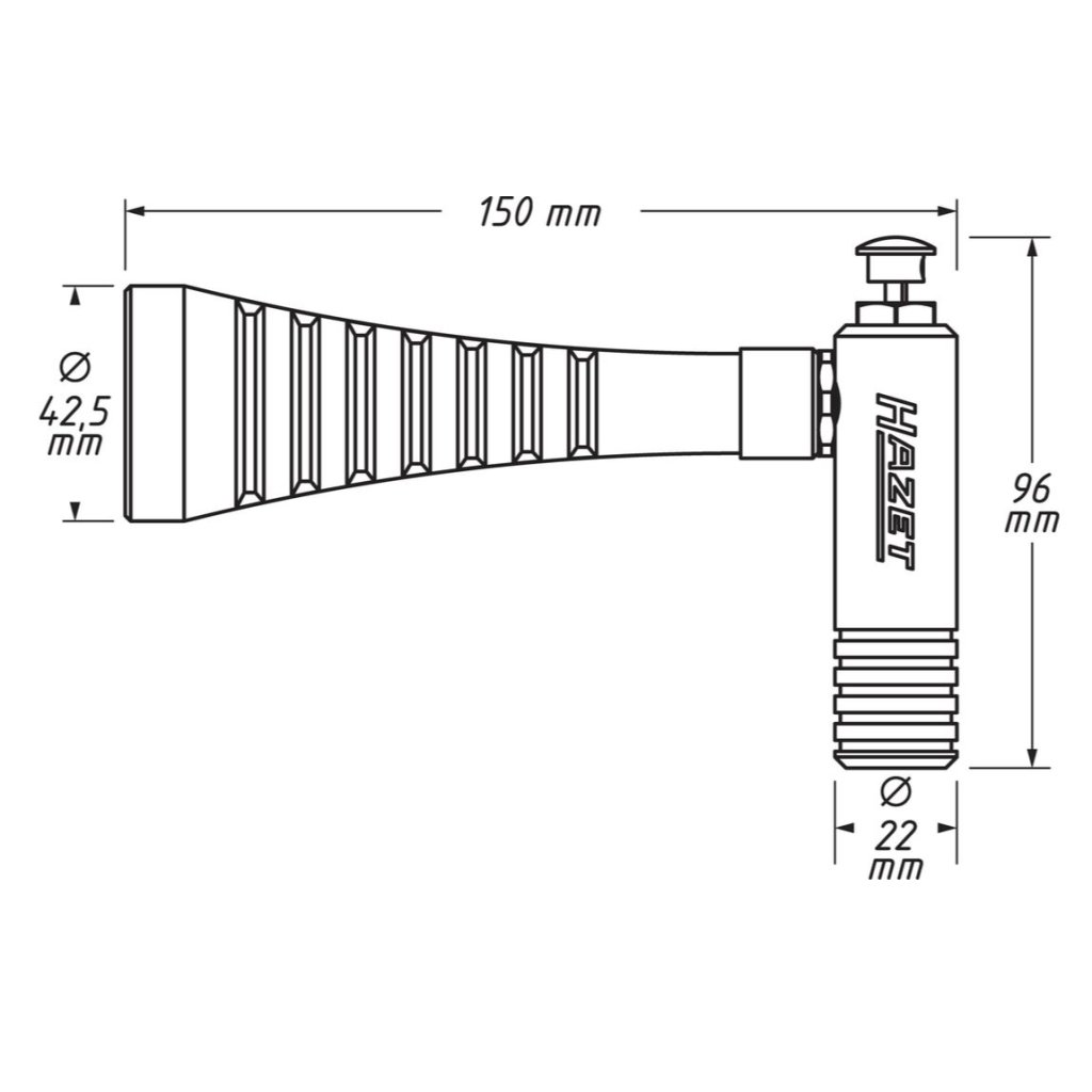 Ofukovací pistole HAZET 9040T-1, Turbo - HA252626
