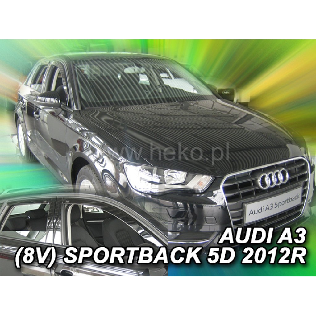 Ofuky oken Audi A3 5D 2012- přední + zadní | Heko