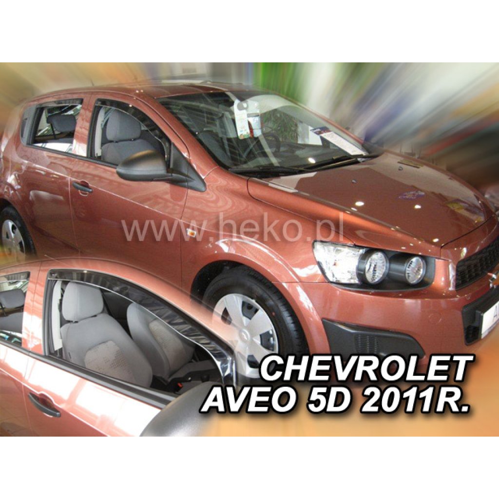 Ofuky oken Chevrolet Aveo 5D 2011- přední | Heko