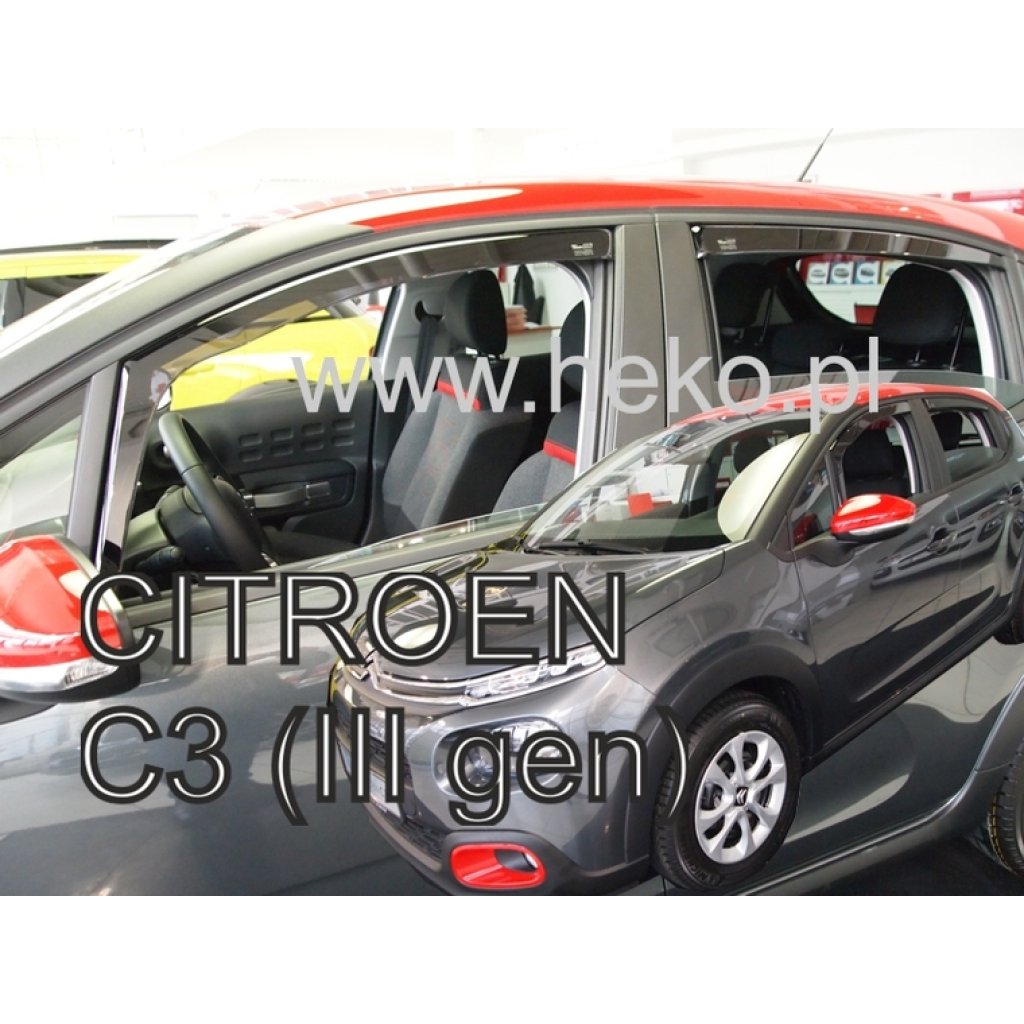 Ofuky oken Citroen C3 5D 2017- přední + zadní | Heko