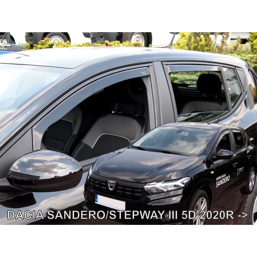 Ofuky oken Dacia Sandero / Stepway 5D 2020- přední + zadní | Heko