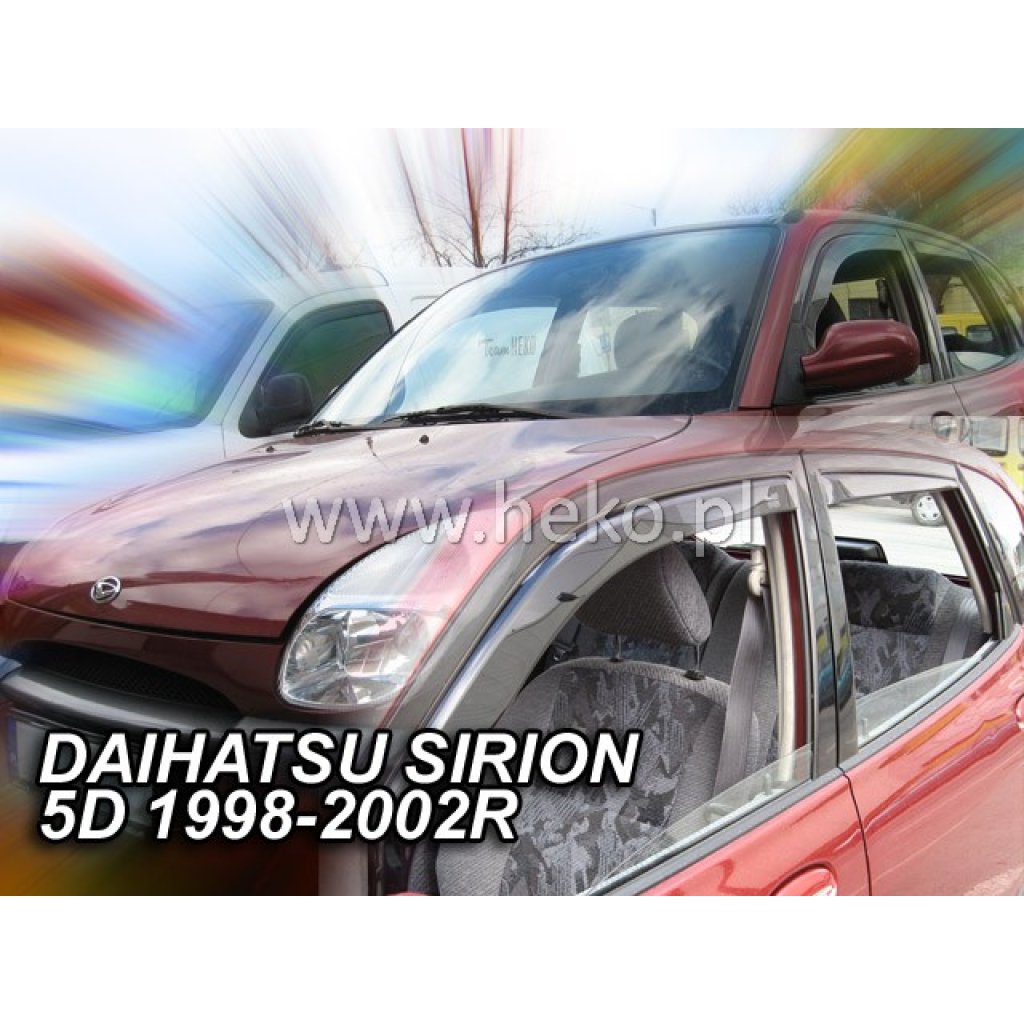 Ofuky oken Daihatsu Sirion 5D 1998-2002 přední + zadní | Heko