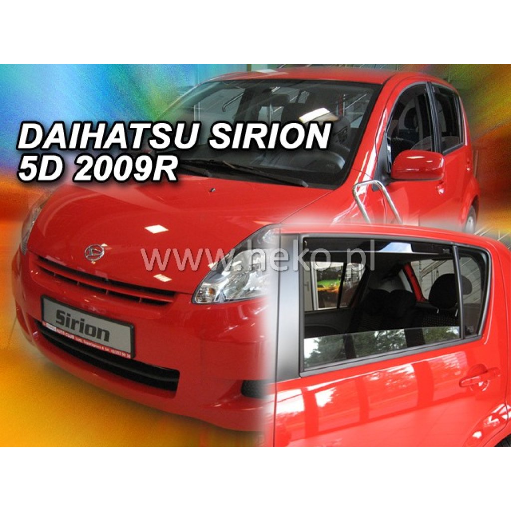 Ofuky oken Daihatsu Sirion 5D 2005- přední + zadní | Heko