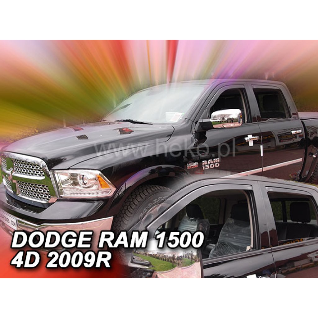 Ofuky oken Dodge Ram 4D 2009- přední + zadní | Heko