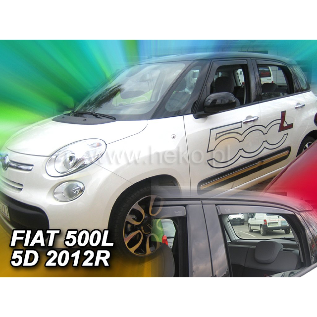 Ofuky oken Fiat 500L 5D 2012- přední + zadní | Heko