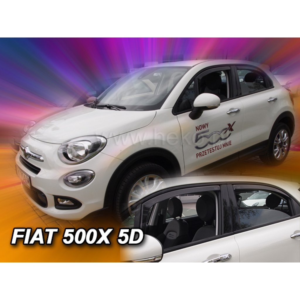 Ofuky oken Fiat 500X 5D 2015- přední + zadní | Heko