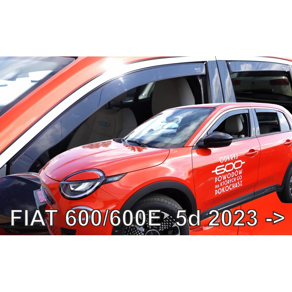 Ofuky oken Fiat 600/600E 5D 2023- přední + zadní | Heko