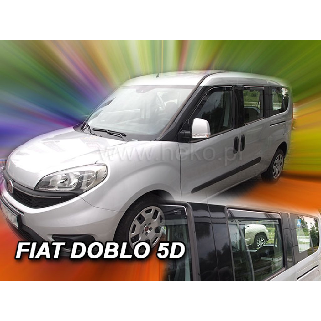 Ofuky oken Fiat Doblo II 5D 2010 - přední + zadní | Heko