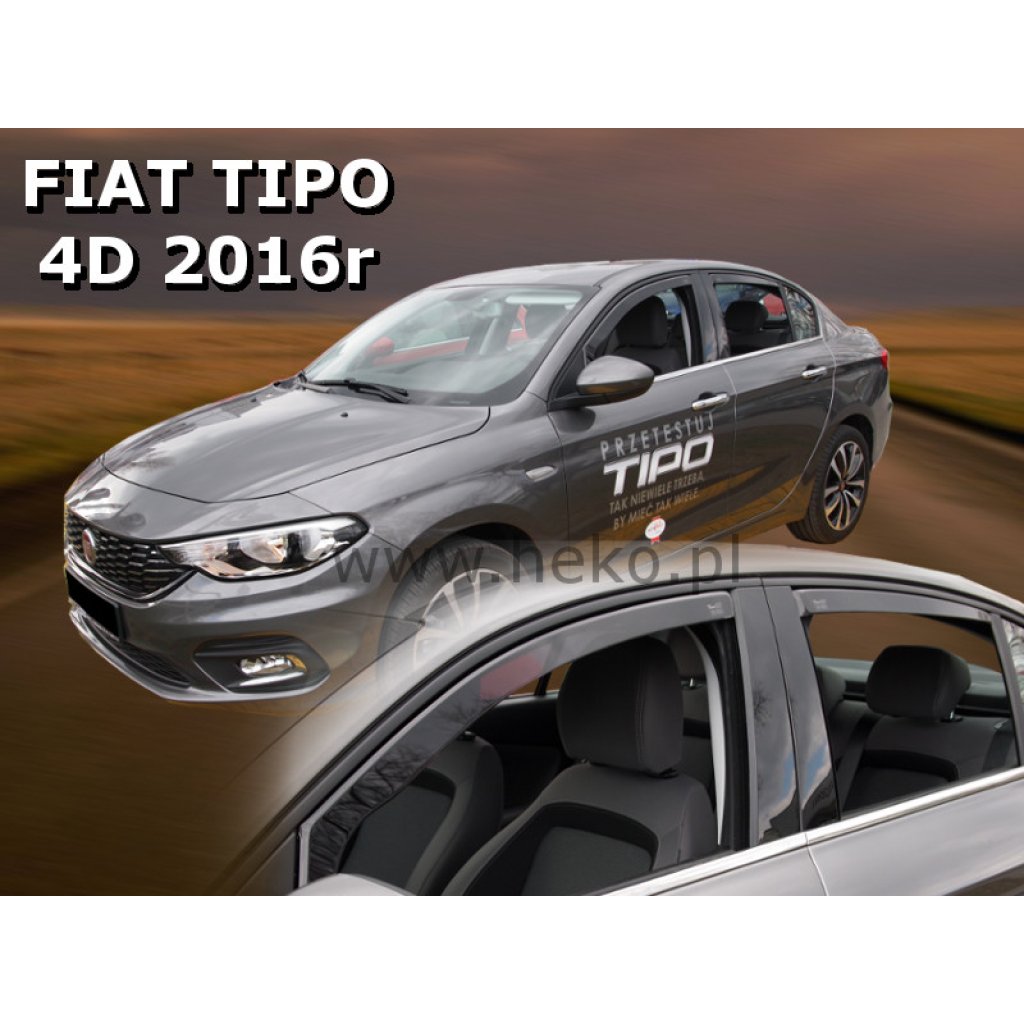 Ofuky oken Fiat Tipo 5D 2016- přední + zadní | Heko