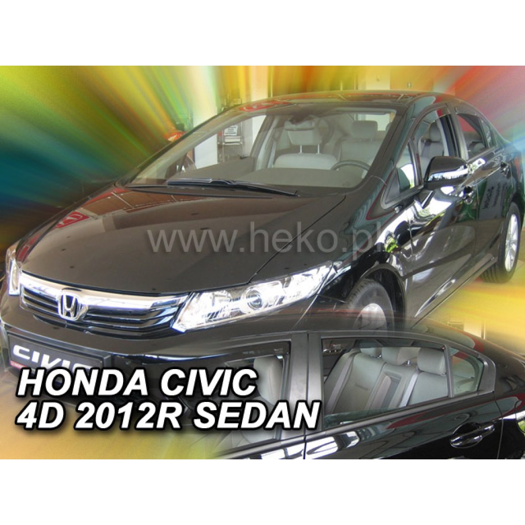Ofuky oken Honda Civic 4D 2012- přední + zadní sedan | Heko
