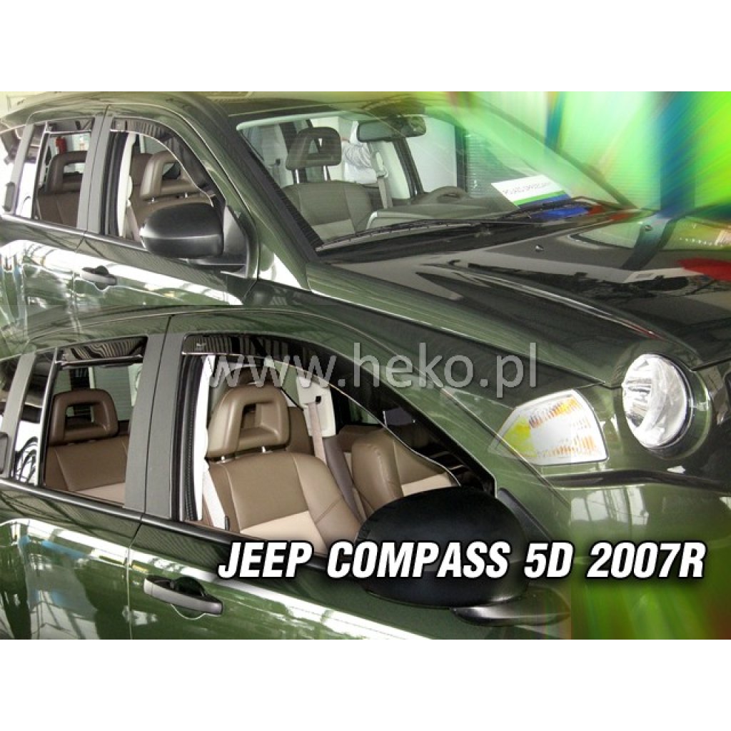 Ofuky oken Jeep Compass 5D 2007- přední | Heko