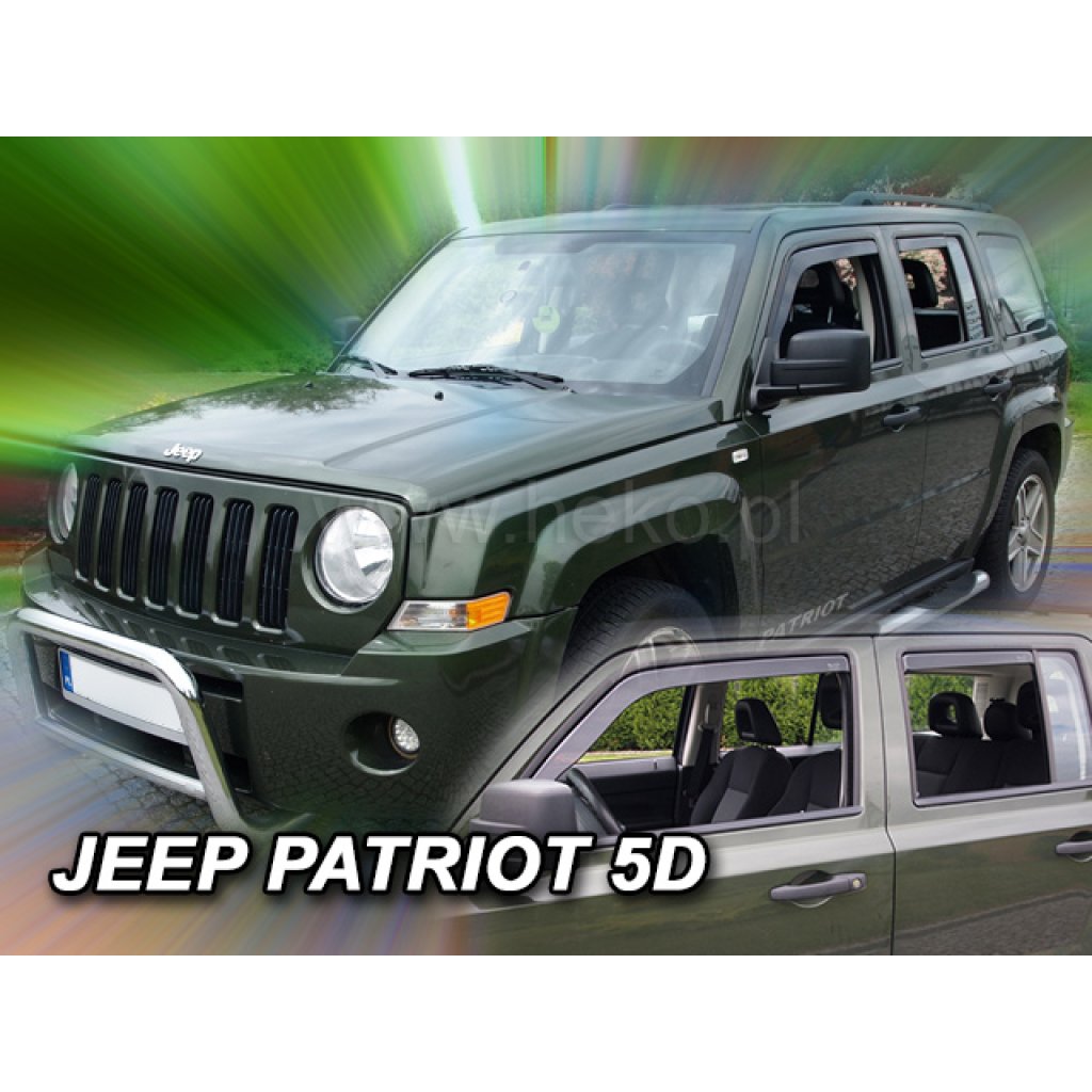 Ofuky oken Jeep Patriot 5D 2006- přední + zadní | Heko