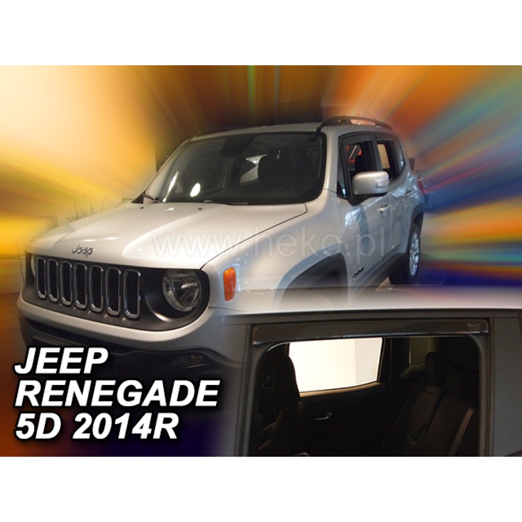 Ofuky oken Jeep Renegade 5D 2014- přední + zadní | Heko