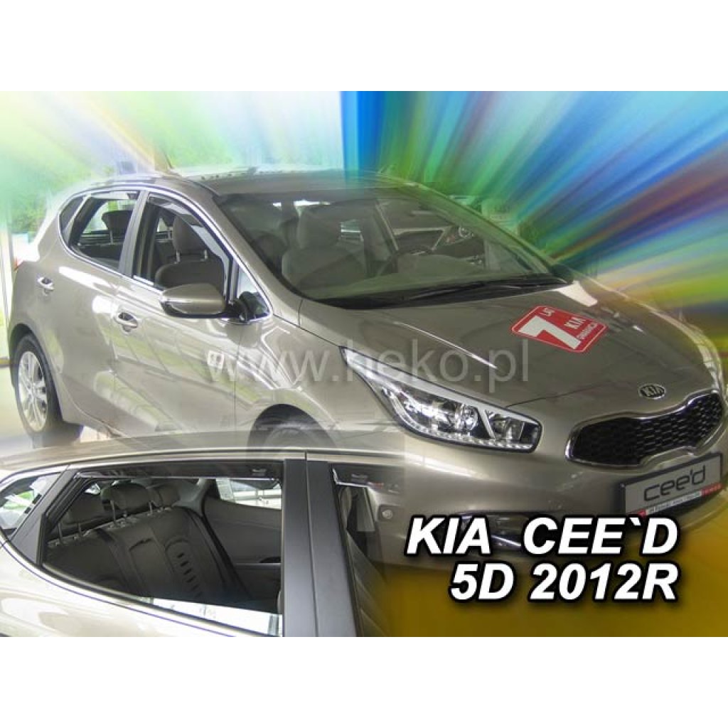 Ofuky oken Kia Ceed 5D 2012- přední + zadní | Heko