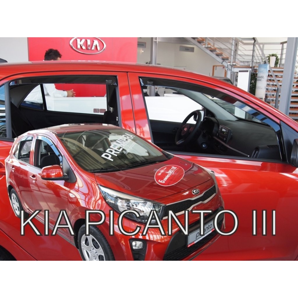 Ofuky oken Kia Picanto III 5D 2017- přední + zadní | Heko