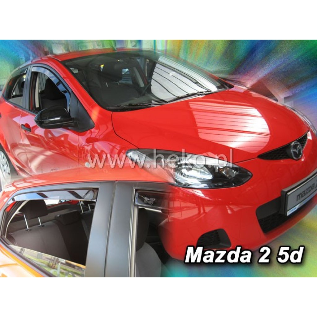 Ofuky oken Mazda 2 5D 2009- přední + zadní | Heko
