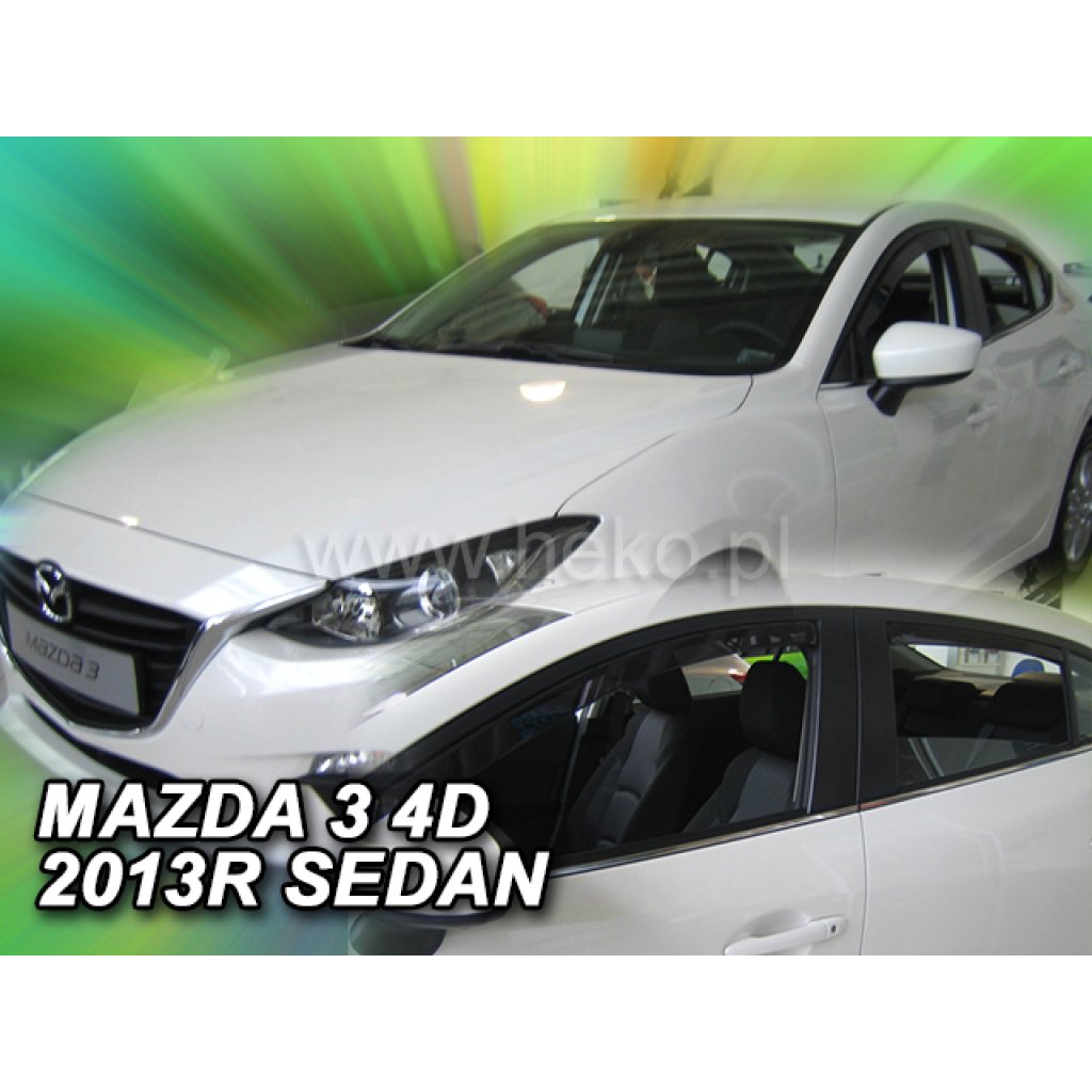 Ofuky oken Mazda 3 4/5D 2013- přední + zadní hatchback / sedan | Heko