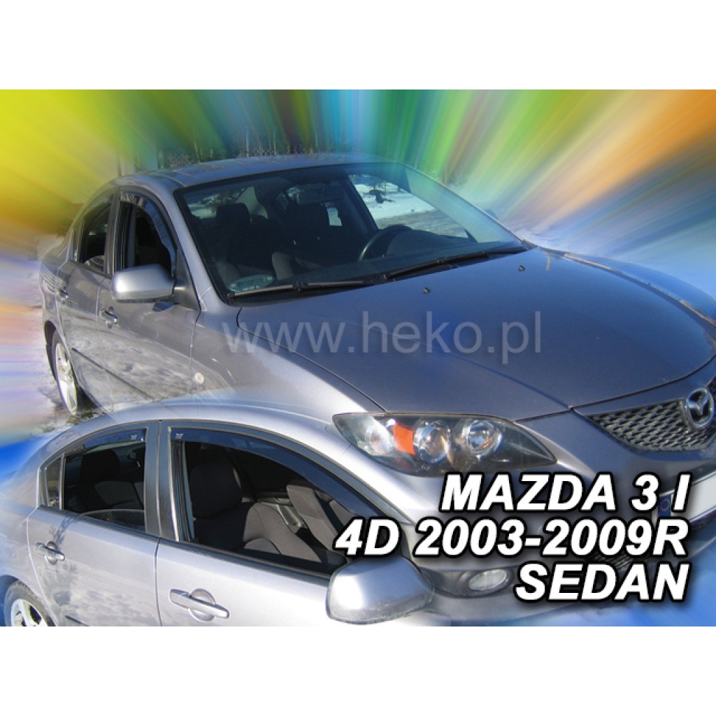 Ofuky oken Mazda 3 4D 2003- přední + zadní sedan | Heko