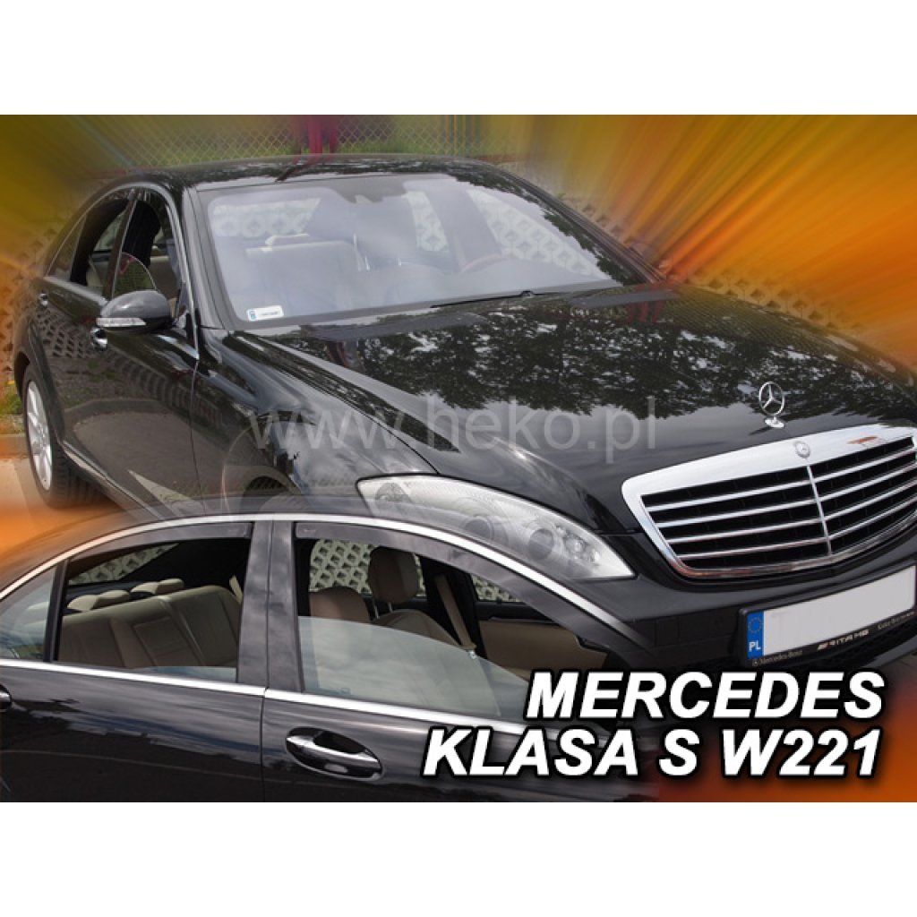 Ofuky oken Mercedes S W211 4D krátká verze 2005- přední + zadní | Heko