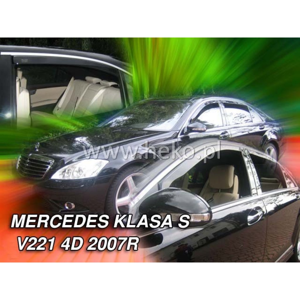 Ofuky oken Mercedes S W221 4D 2007- přední + zadní | Heko