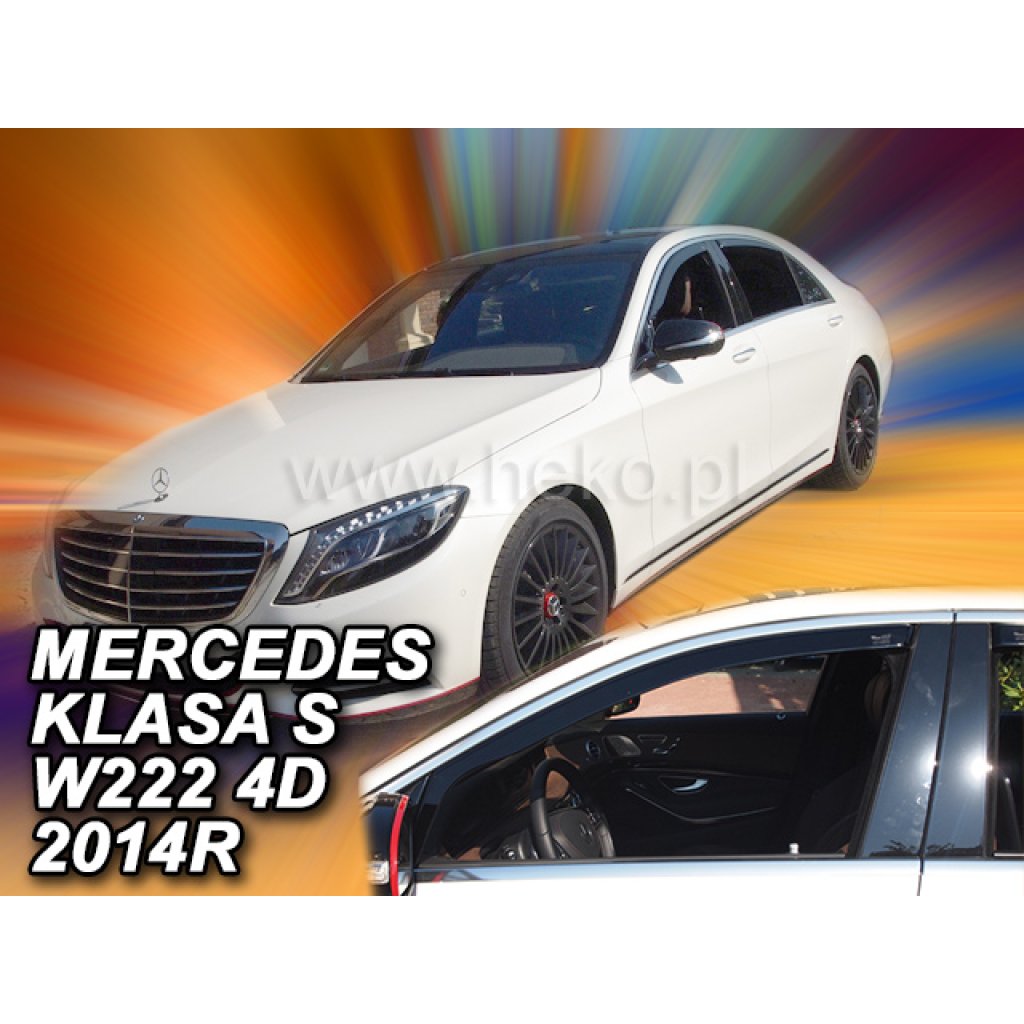 Ofuky oken Mercedes S W222 4D 2013- přední | Heko