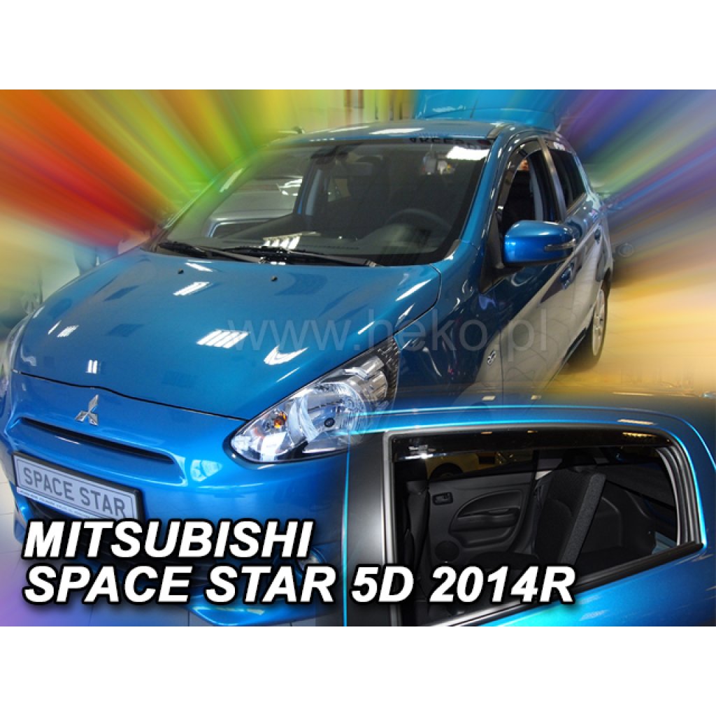 Ofuky oken Mitsubishi Space Star 5D 2014- přední + zadní | Heko