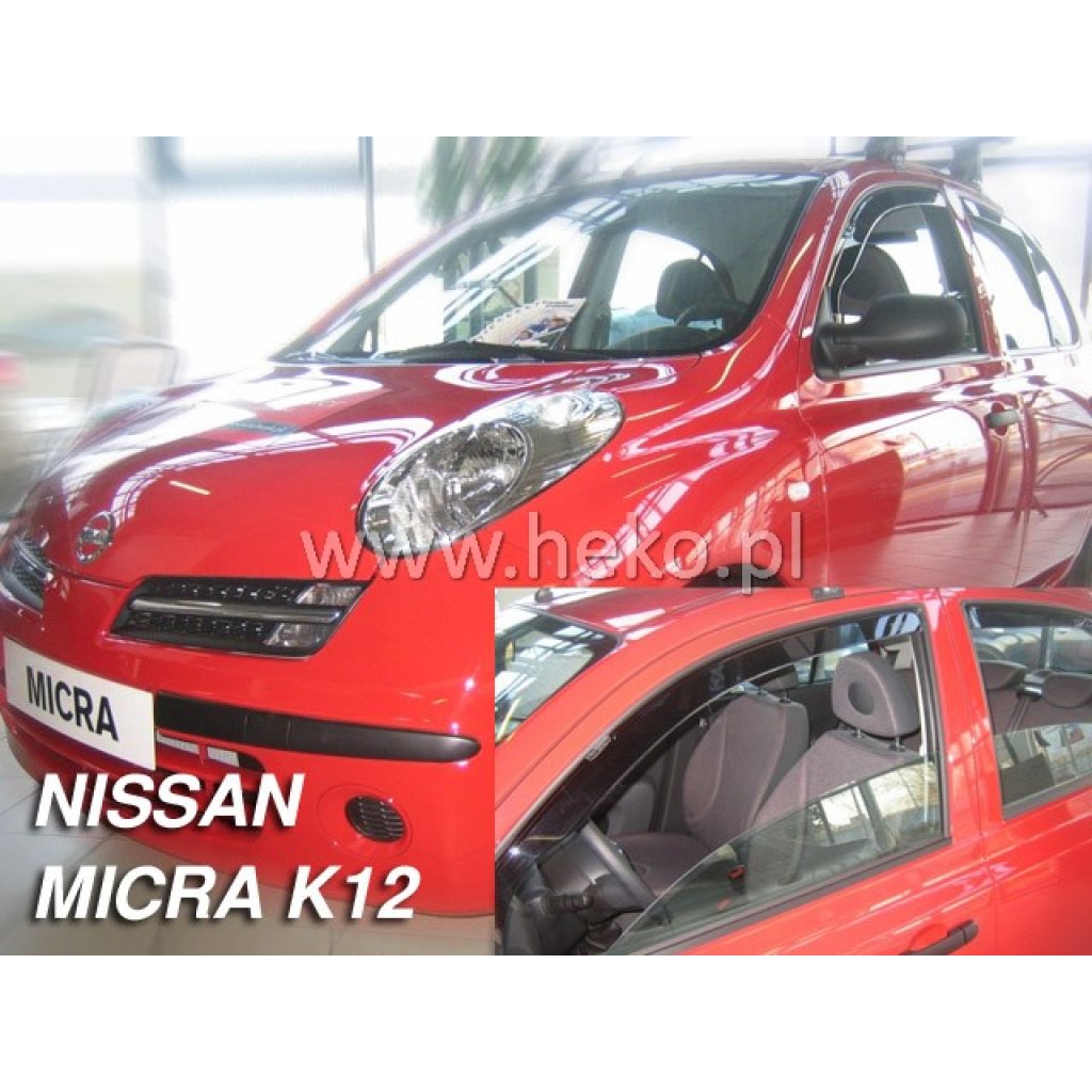 Ofuky oken Nissan Micra K12 5D 2002- přední + zadní | Heko