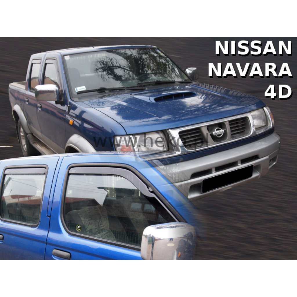 Ofuky oken Nissan Navara 4D 2001-2005 přední + zadní pick-up | Heko