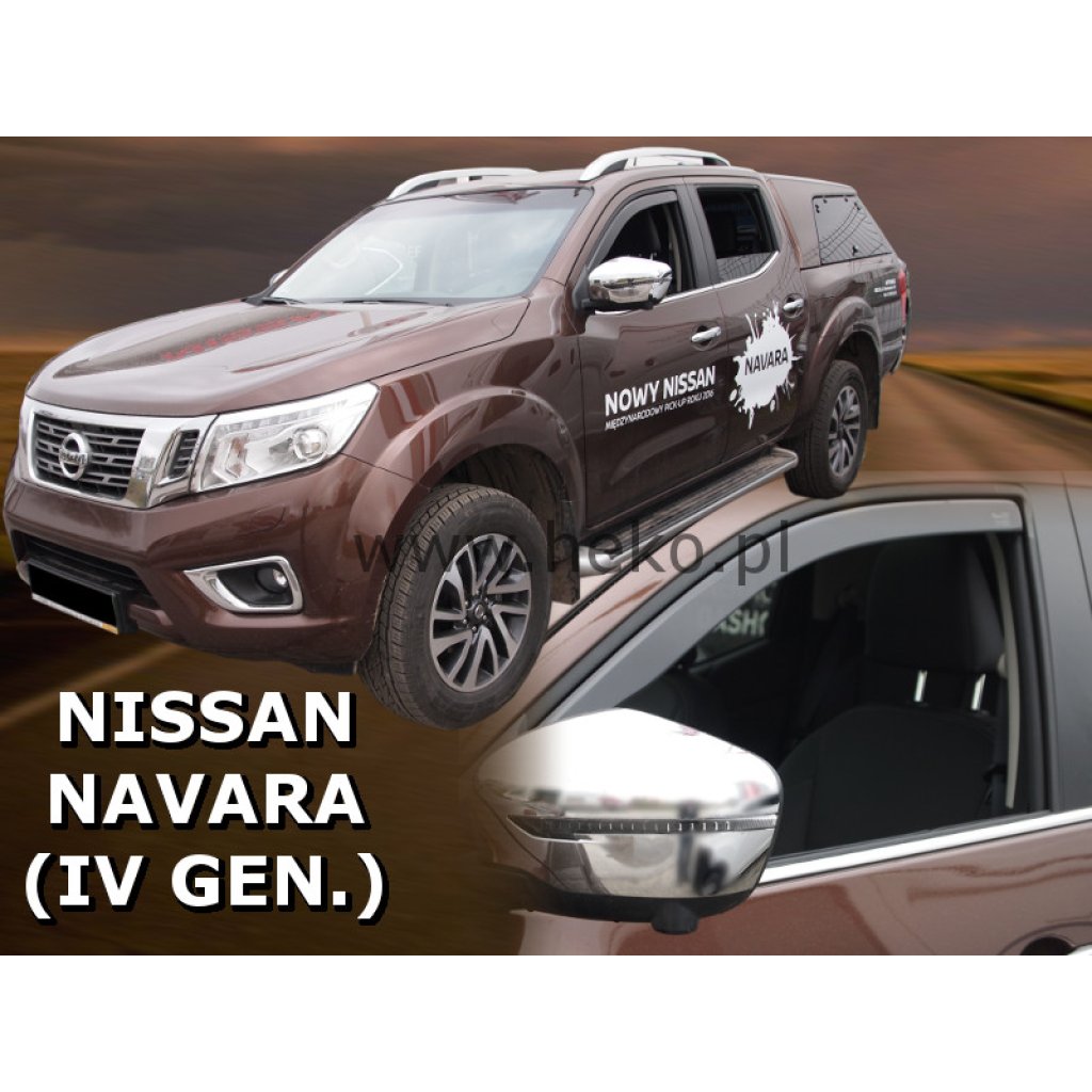 Ofuky oken Nissan Navara 4D 2014- přední | Heko