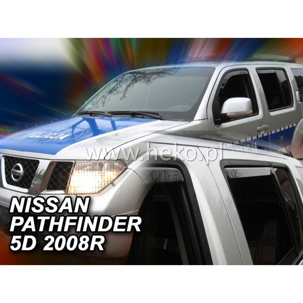 Ofuky oken Nissan Pathfinder 5D 2005- přední + zadní | Heko