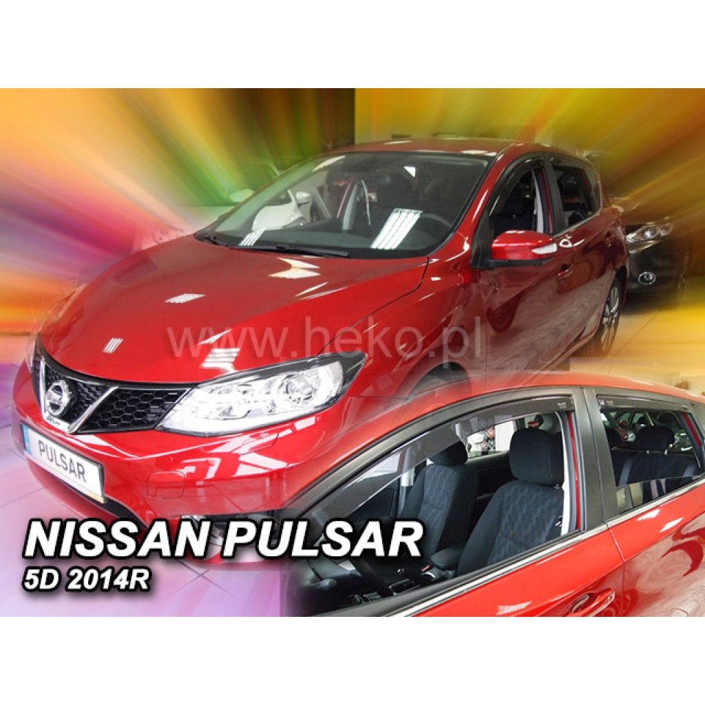 Ofuky oken Nissan Pulsar 5D 2014- přední + zadní | Heko