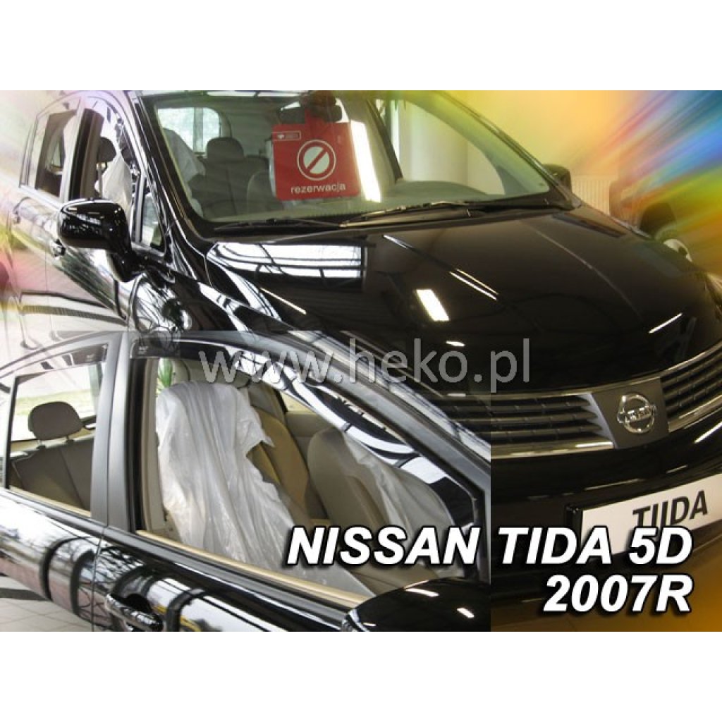Ofuky oken Nissan Tiida 2007- přední + zadní hatchback | Heko