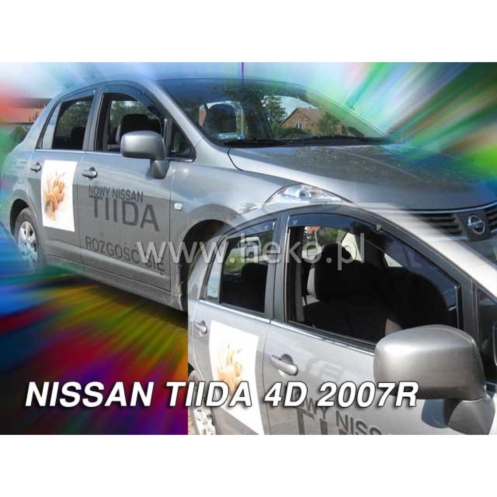 Ofuky oken Nissan Tiida 2007- přední + zadní sedan | Heko