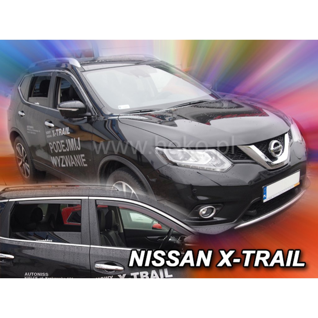 Ofuky oken Nissan X-Trail III 5D 2013- přední + zadní | Heko