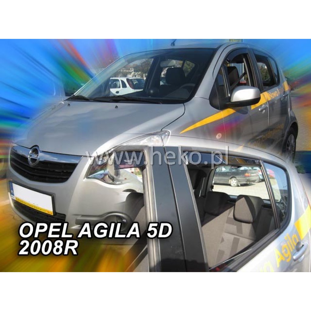 Ofuky oken Opel Agila 5D 2008- přední + zadní | Heko