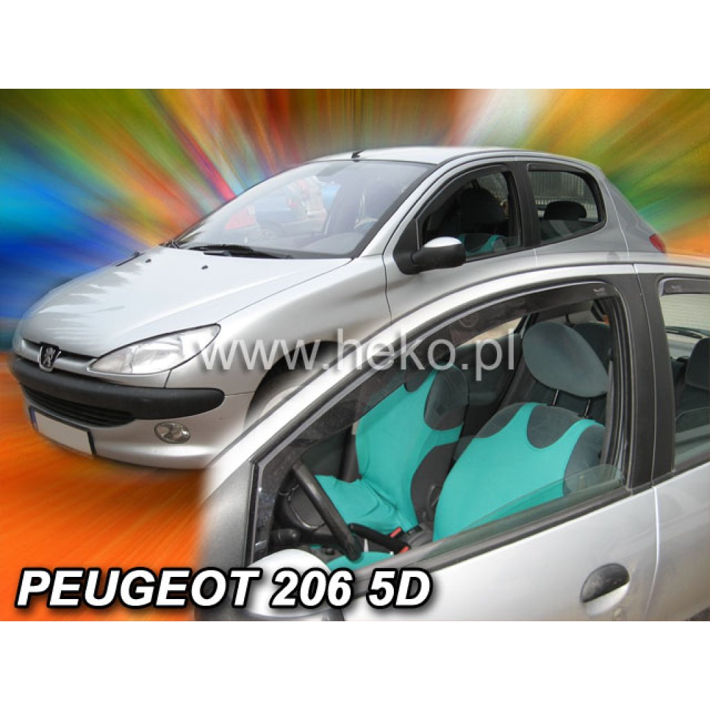 Ofuky oken Peugeot 206 5D 1998- přední | Heko