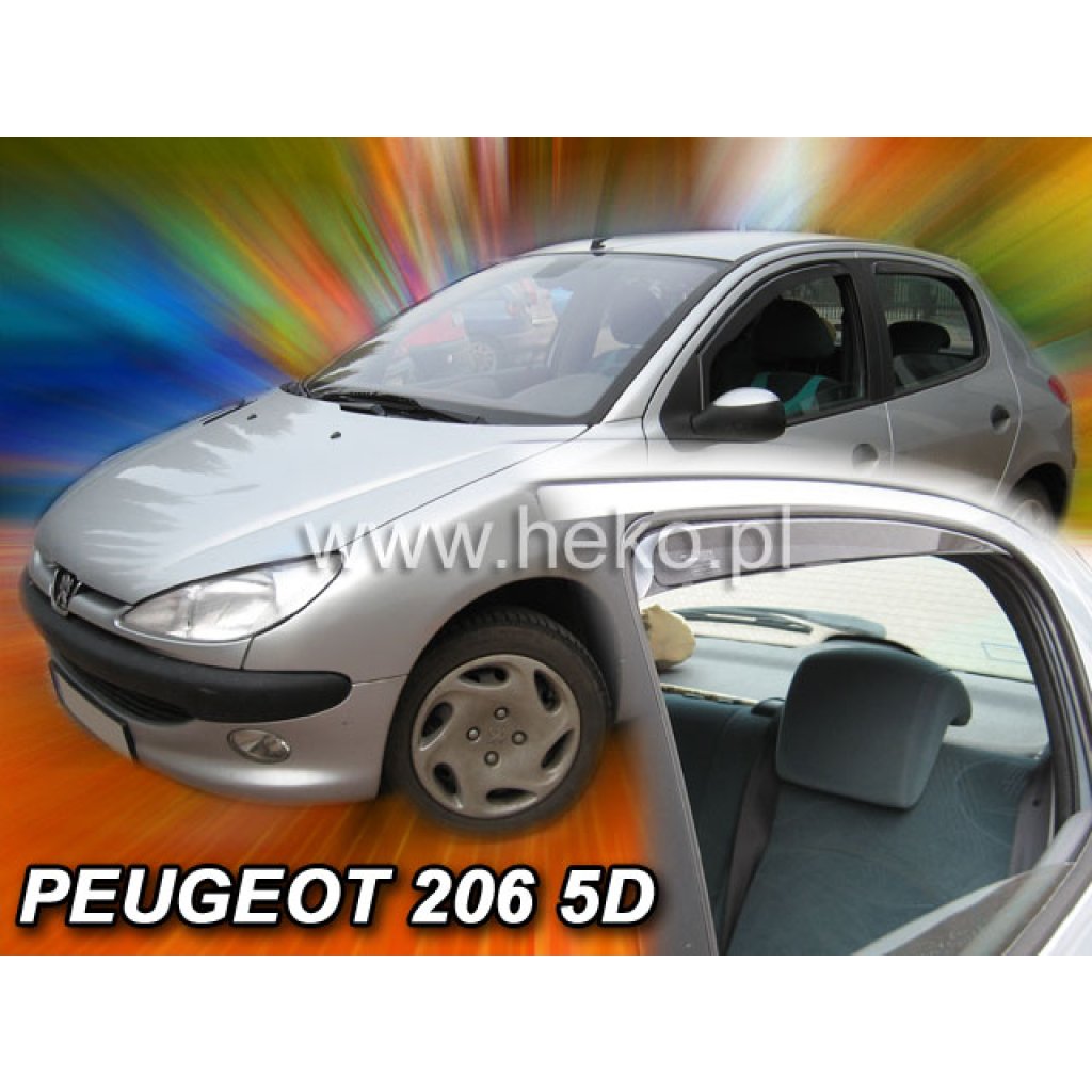 Ofuky oken Peugeot 206 5D 1998- přední + zadní hatchback | Heko