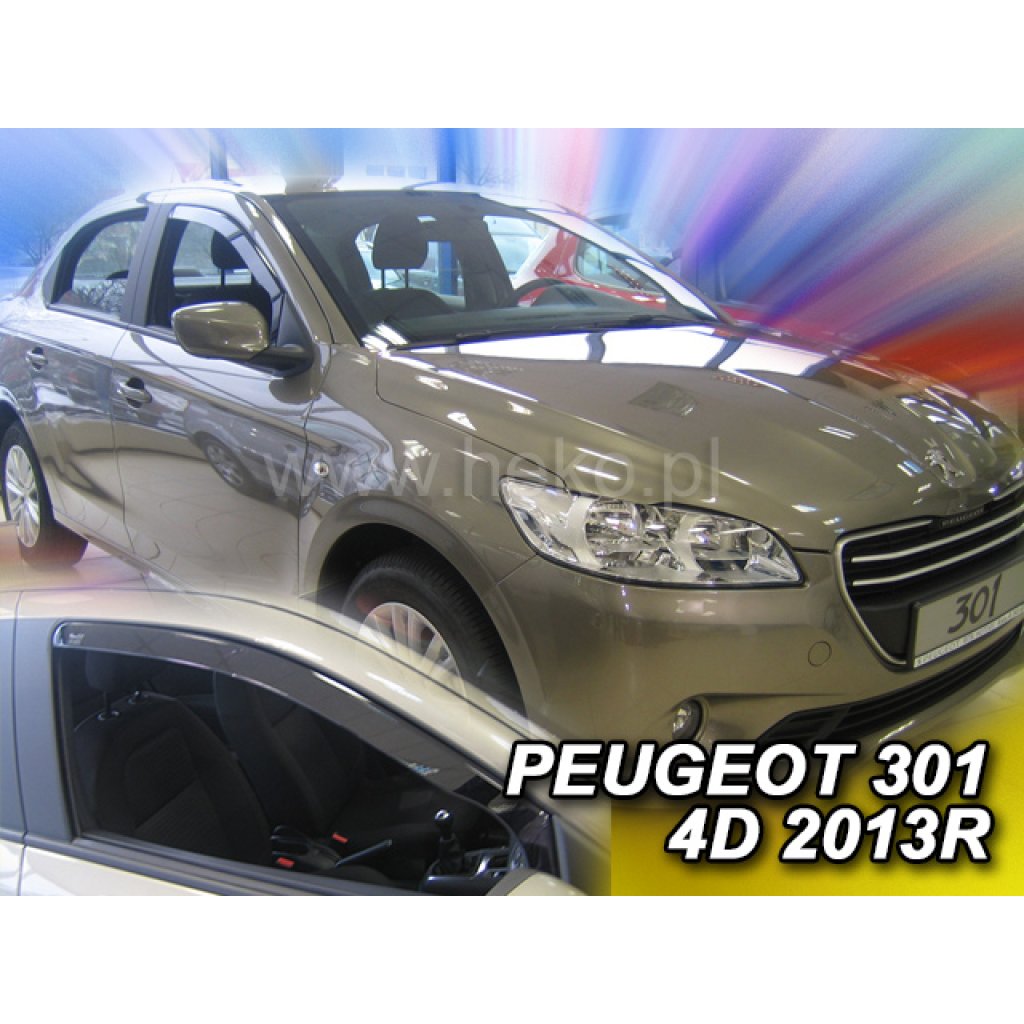 Ofuky oken Peugeot 301 4D 2013- přední | Heko