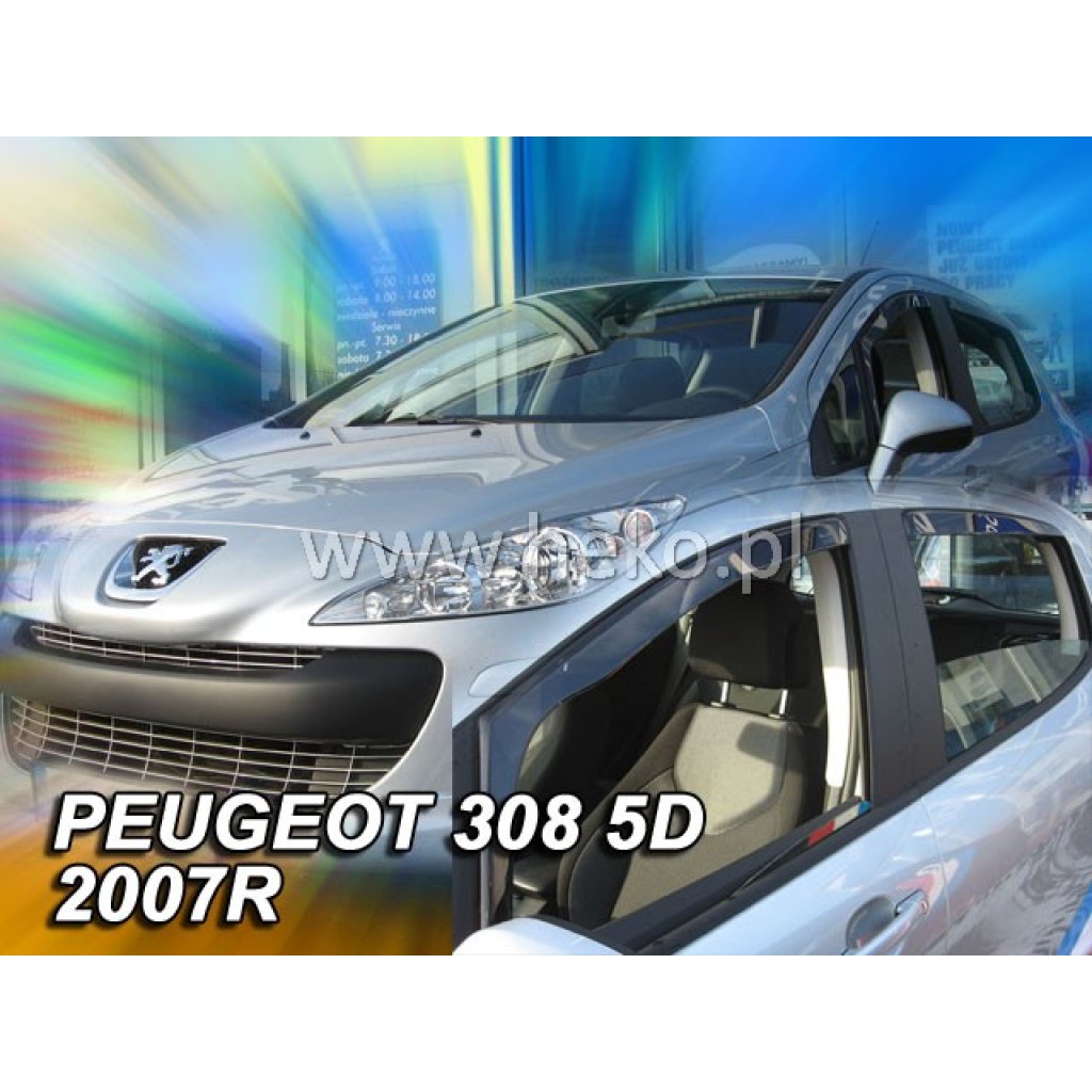 Ofuky oken Peugeot 308 5D 2007- přední + zadní | Heko