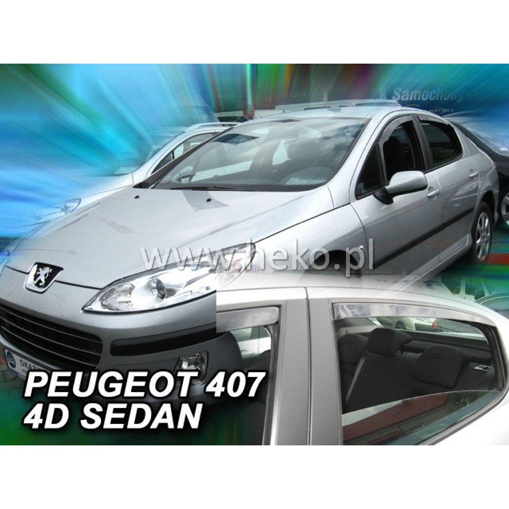 Ofuky oken Peugeot 407 4D přední + zadní sedan | Heko