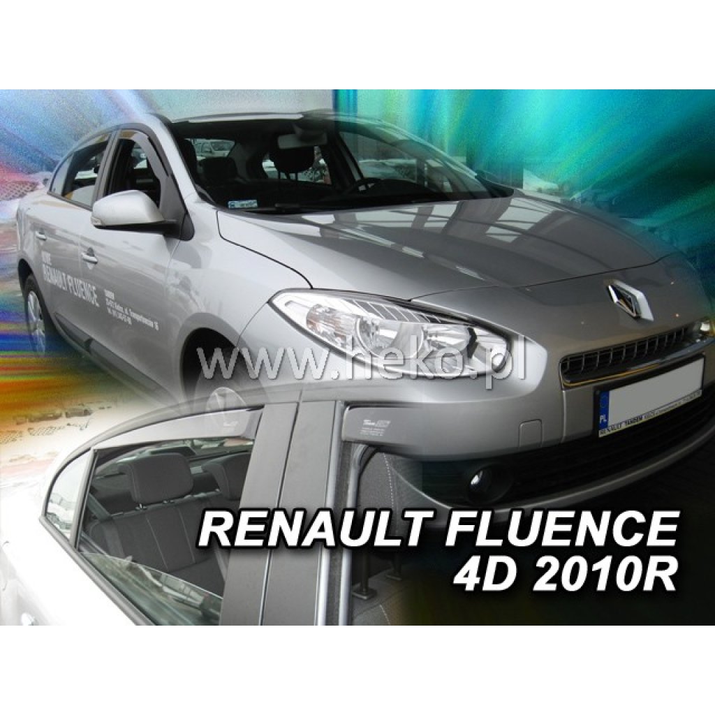 Ofuky oken Renault Fluence 4D 2010- přední + zadní | Heko