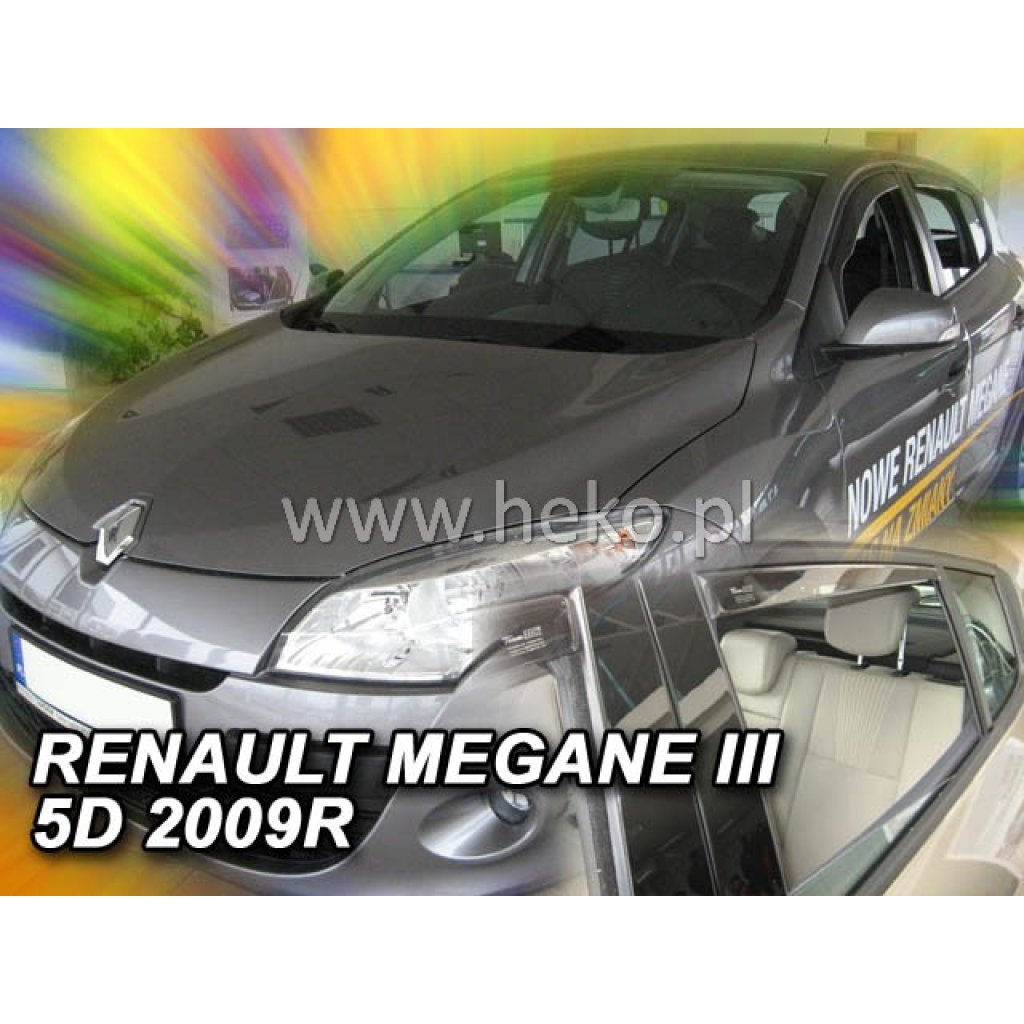 Ofuky oken Renault Megane III 5D 2008- přední + zadní | Heko