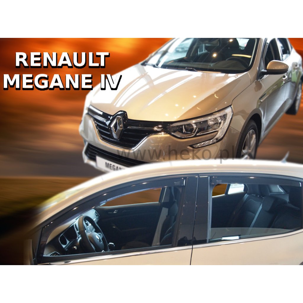 Ofuky oken Renault Megane IV 5D 2016- přední + zadní hatchback | Heko