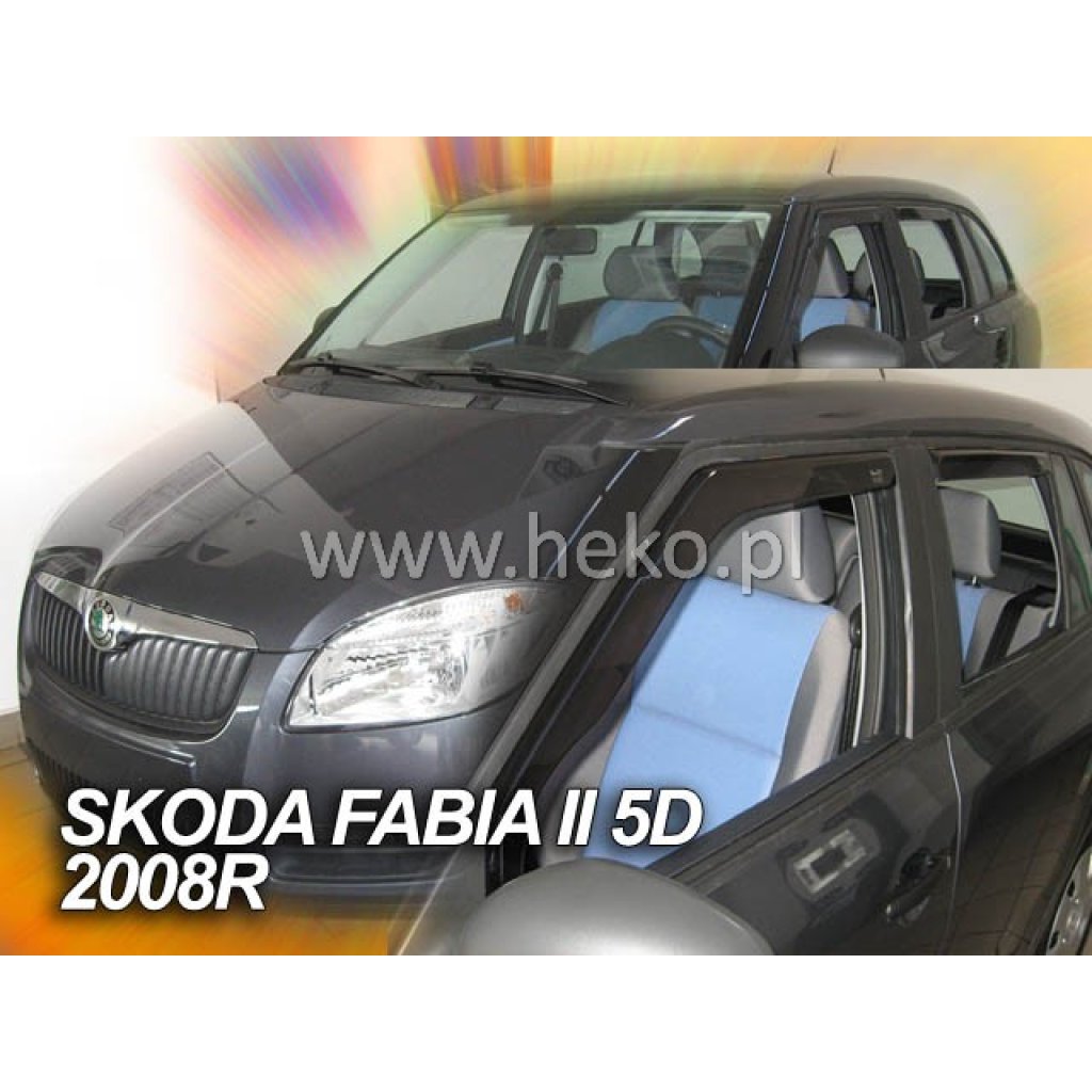 Ofuky oken Škoda Fabia II 4D 2007- přední + zadní combi | Heko