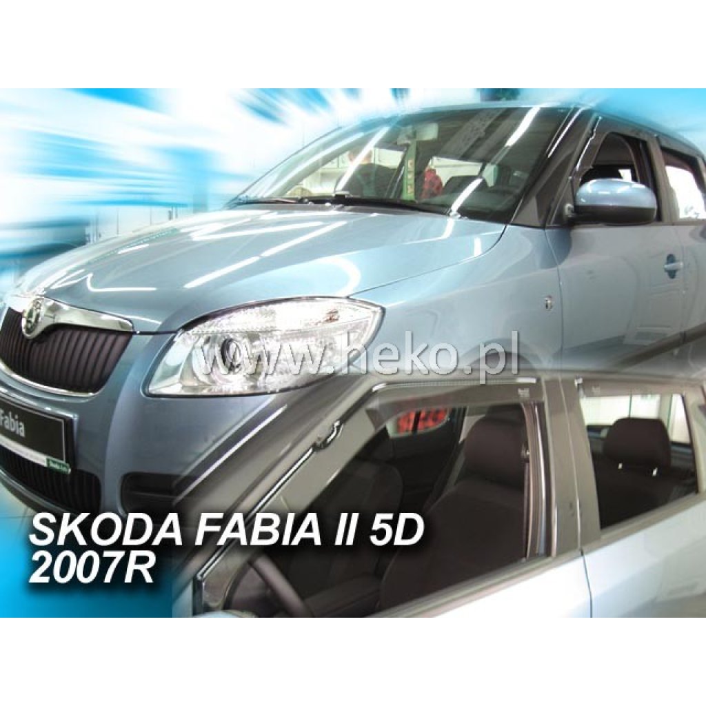 Ofuky oken Škoda Fabia II 4D 2007- přední + zadní hatchback | Heko